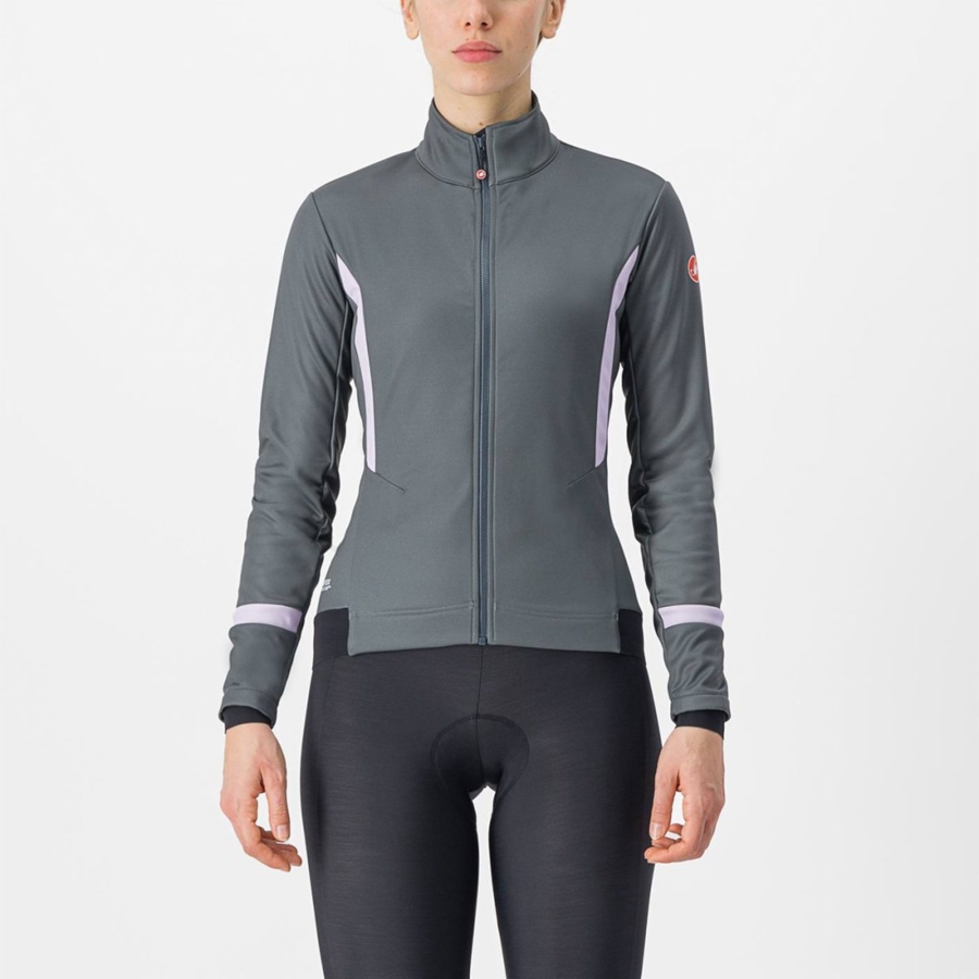 Castelli DINAMICA 2 Jassen Dames Grijs Paars | 780435LWZ