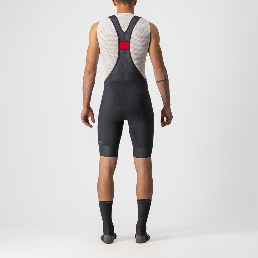 Castelli ENDURANCE 3 Korte Broek Met Slabbetje Heren Zwart | 871642BRM