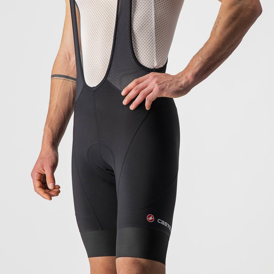 Castelli ENDURANCE 3 Korte Broek Met Slabbetje Heren Zwart | 871642BRM