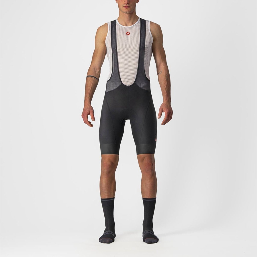 Castelli ENDURANCE 3 Korte Broek Met Slabbetje Heren Zwart | 871642BRM