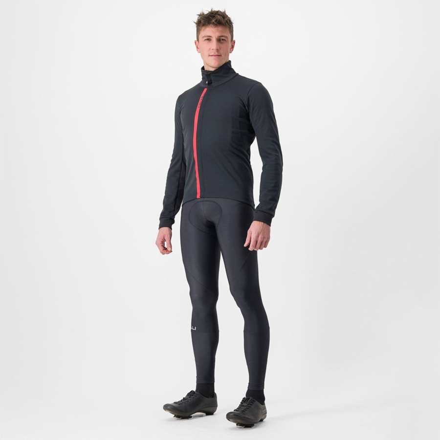 Castelli ENTRATA Jassen Heren Zwart Rood | 038971QXR