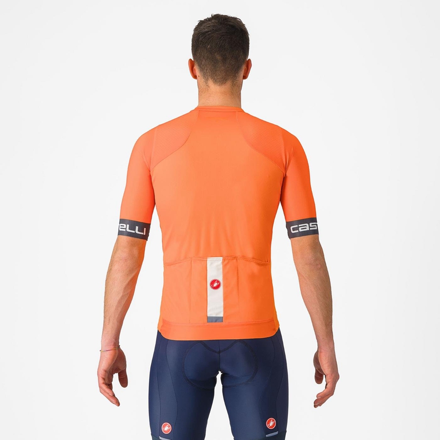 Castelli ENTRATA VI Jersey Heren Oranje Donkergrijs | 408397MQH