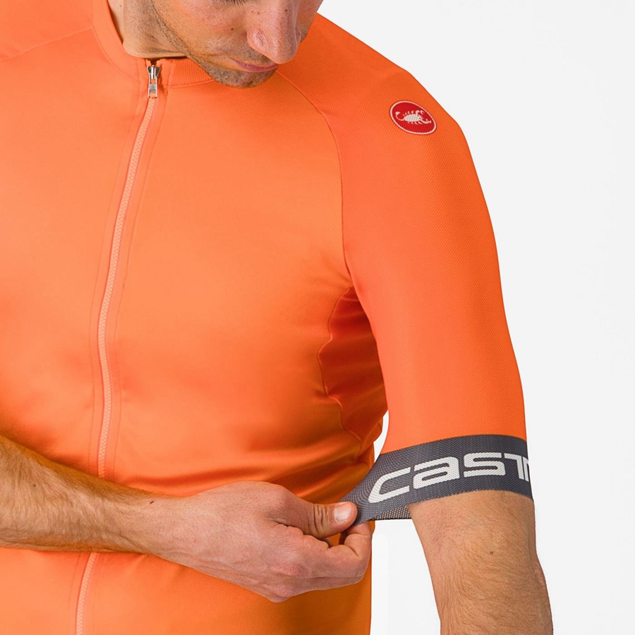 Castelli ENTRATA VI Jersey Heren Oranje Donkergrijs | 408397MQH