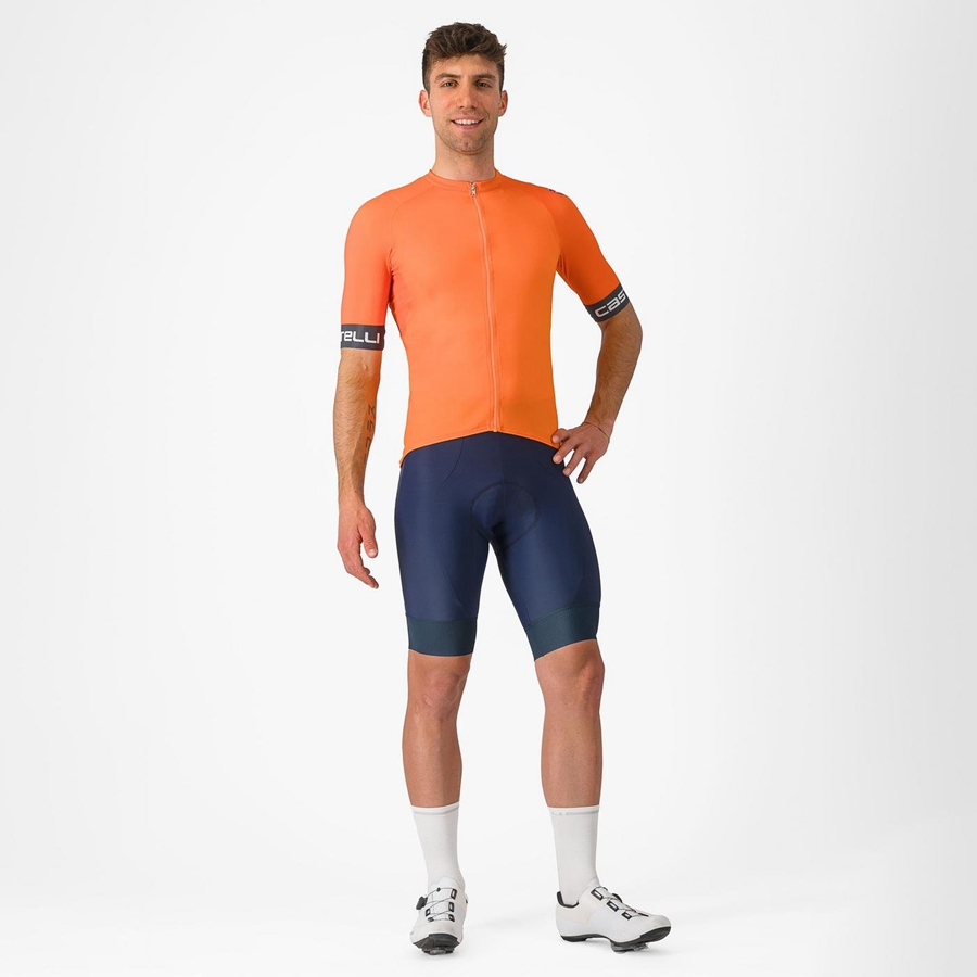 Castelli ENTRATA VI Jersey Heren Oranje Donkergrijs | 408397MQH