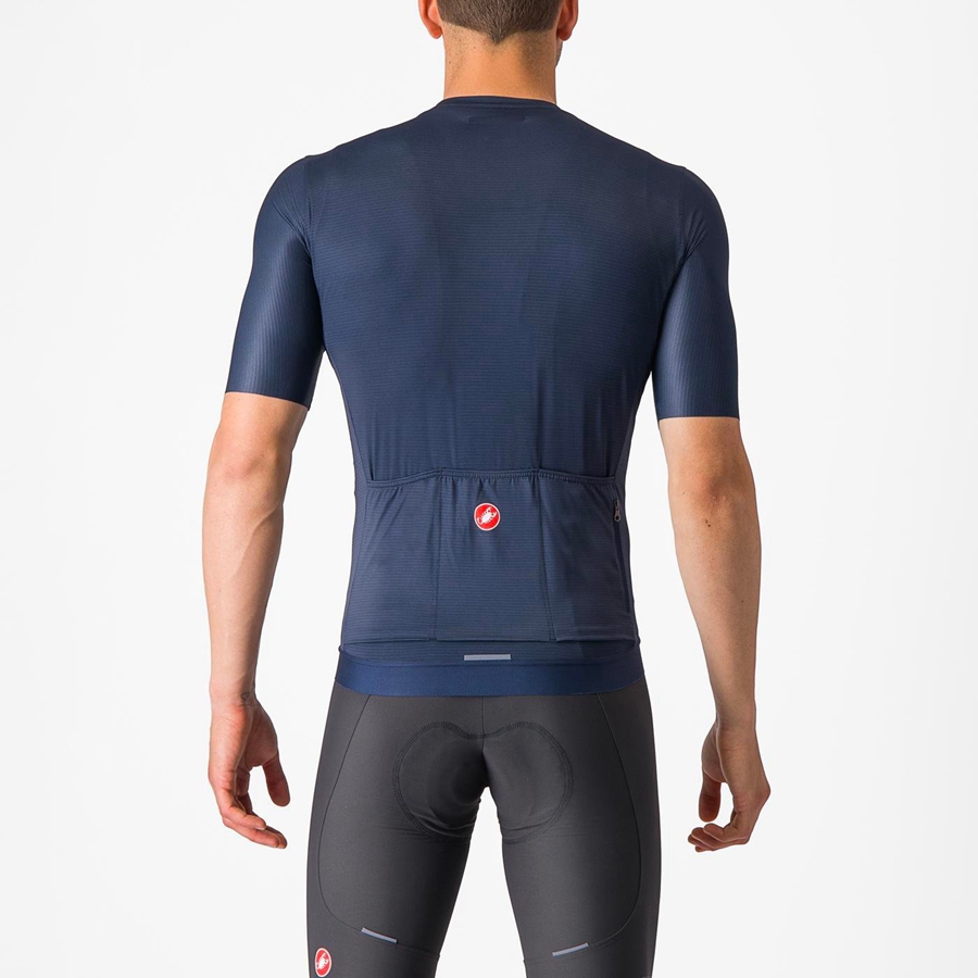 Castelli ESPRESSO Jersey Heren Blauw Zilver | 542368IFP