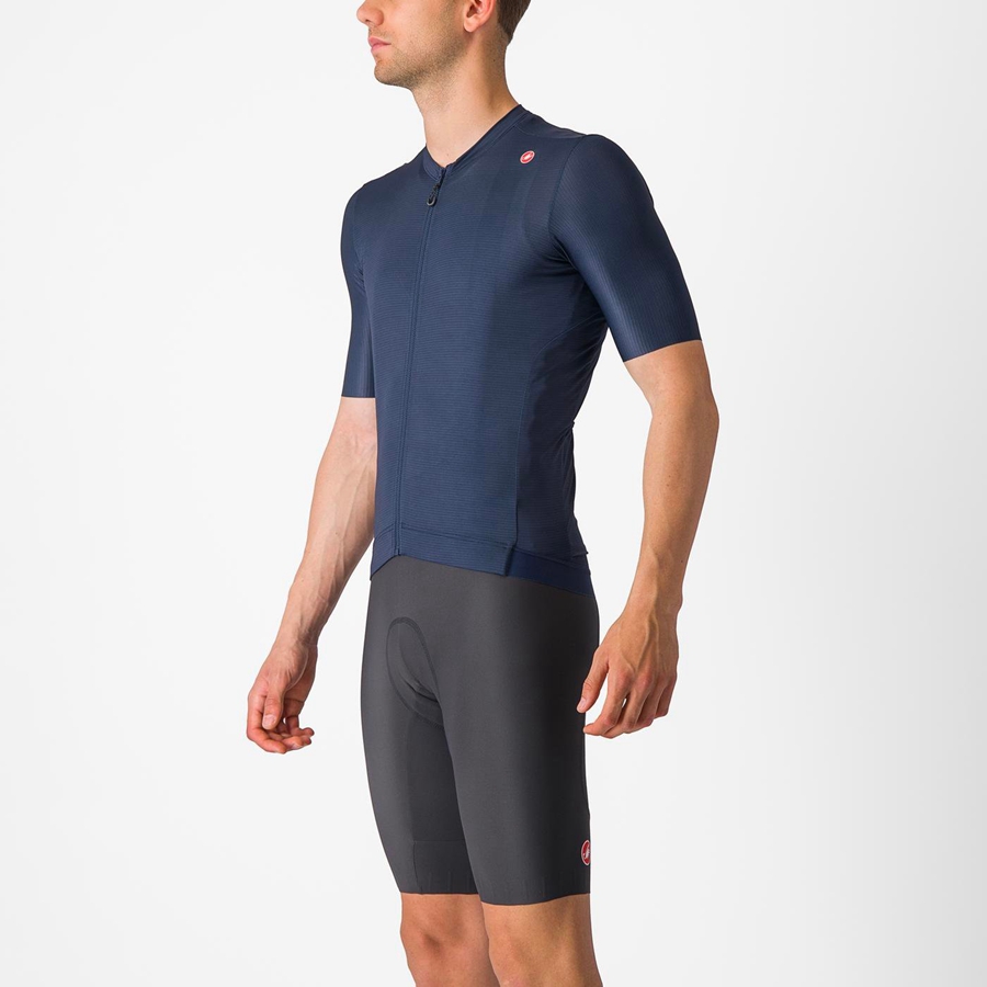 Castelli ESPRESSO Jersey Heren Blauw Zilver | 542368IFP