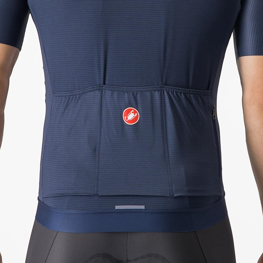 Castelli ESPRESSO Jersey Heren Blauw Zilver | 542368IFP