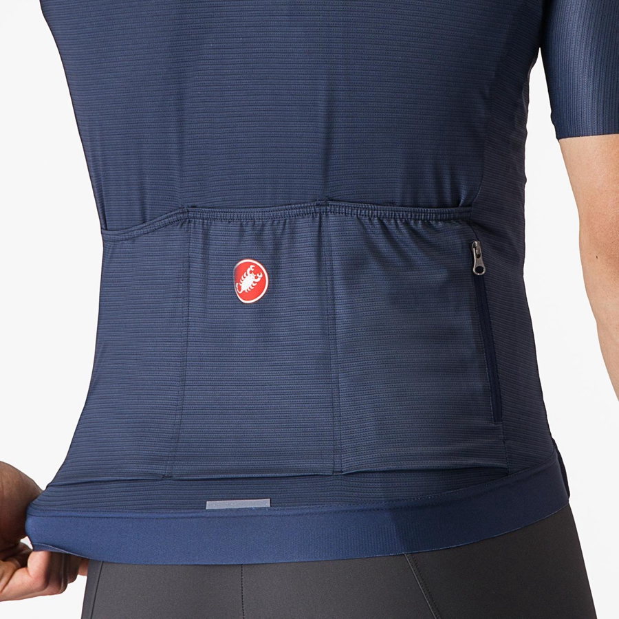 Castelli ESPRESSO Jersey Heren Blauw Zilver | 542368IFP