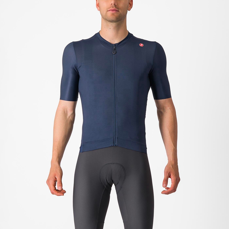 Castelli ESPRESSO Jersey Heren Blauw Zilver | 542368IFP