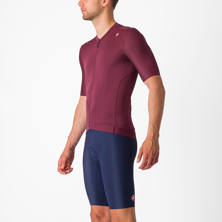 Castelli ESPRESSO Jersey Heren Diepbordeaux Zilver | 271903OTS