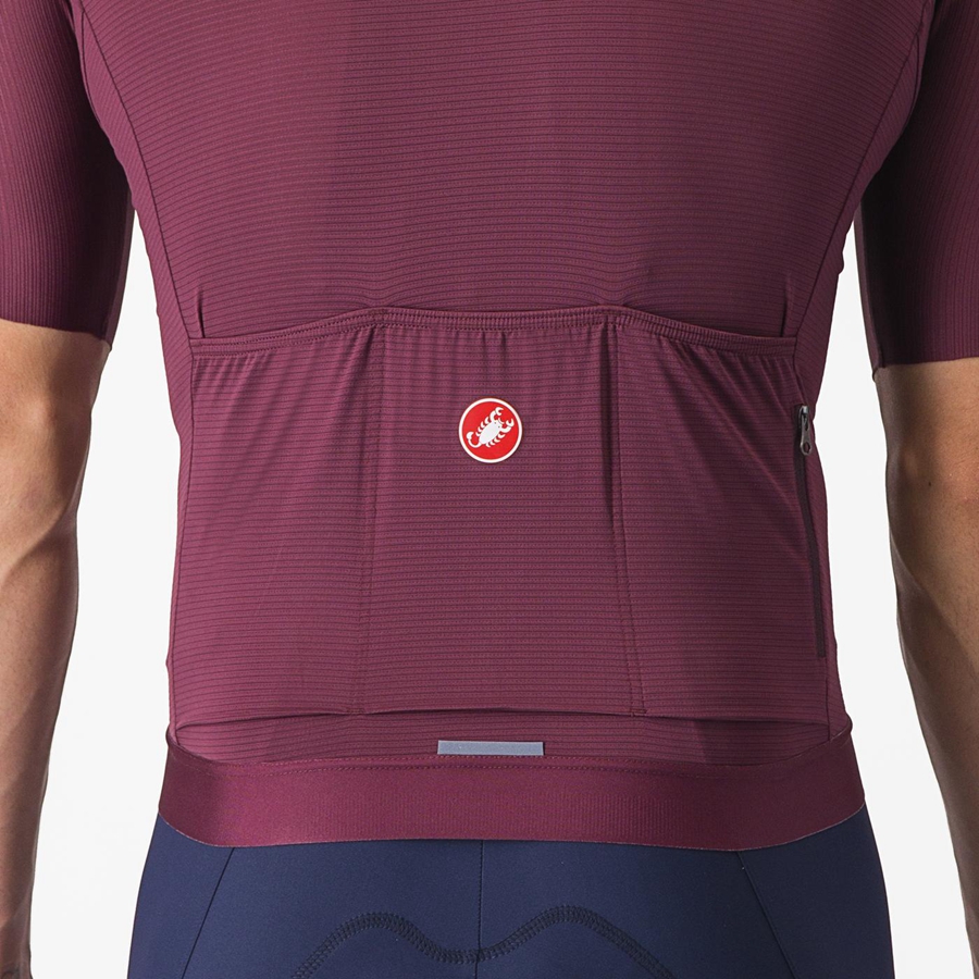 Castelli ESPRESSO Jersey Heren Diepbordeaux Zilver | 271903OTS