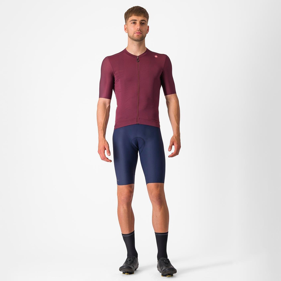 Castelli ESPRESSO Jersey Heren Diepbordeaux Zilver | 271903OTS