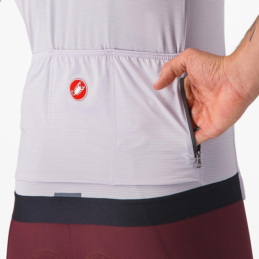 Castelli ESPRESSO Jersey Heren Paars Wit Donkergrijs | 092845NYX