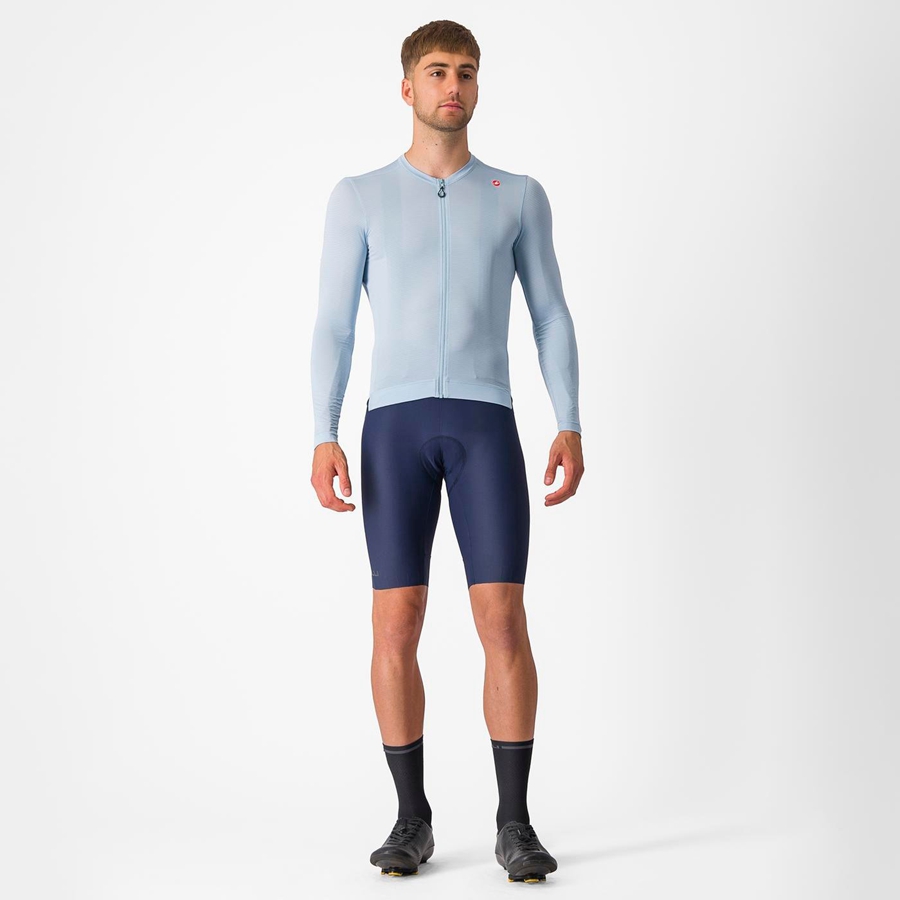 Castelli ESPRESSO LS Jersey Heren Blauw Blauw | 647215HIW