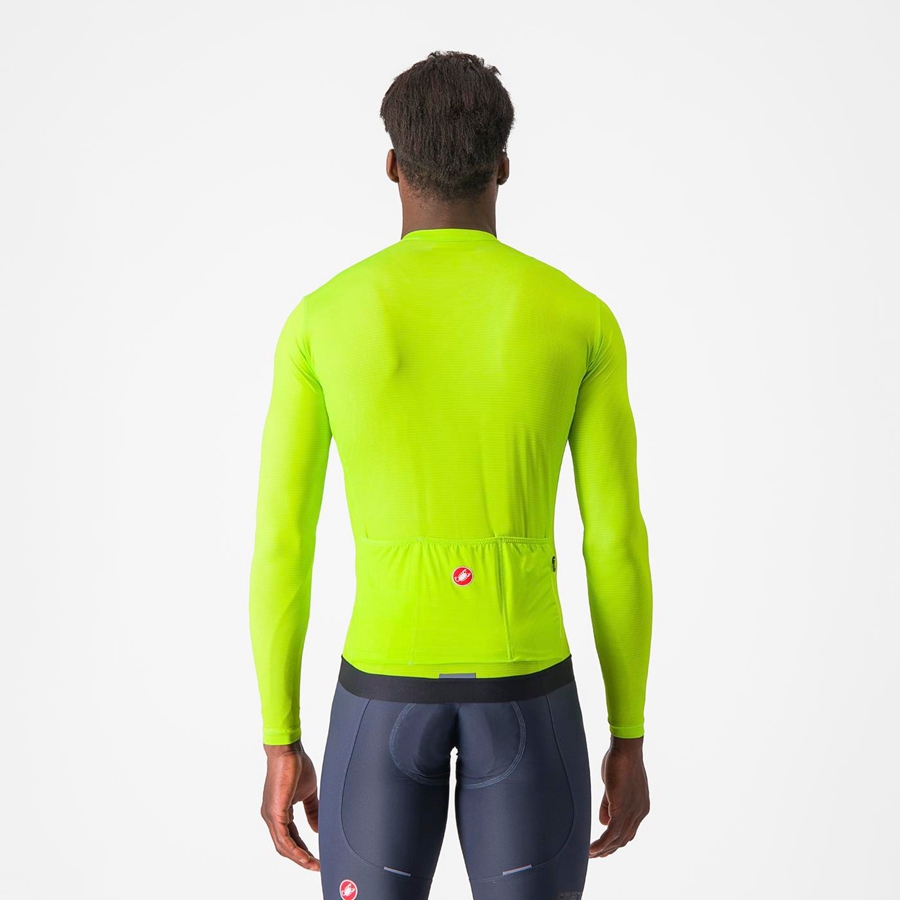 Castelli ESPRESSO LS Jersey Heren Lichtgroen Diepgroen | 315082HTN