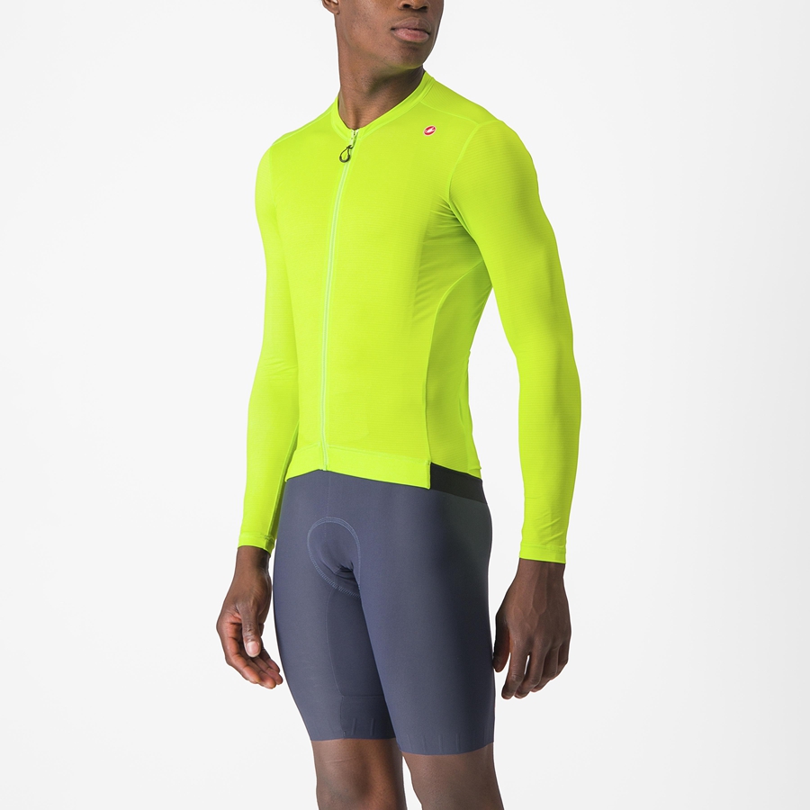 Castelli ESPRESSO LS Jersey Heren Lichtgroen Diepgroen | 315082HTN