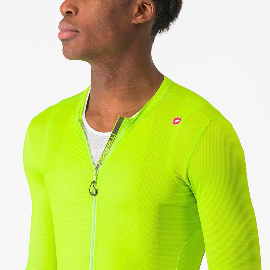 Castelli ESPRESSO LS Jersey Heren Lichtgroen Diepgroen | 315082HTN