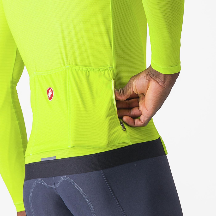 Castelli ESPRESSO LS Jersey Heren Lichtgroen Diepgroen | 315082HTN