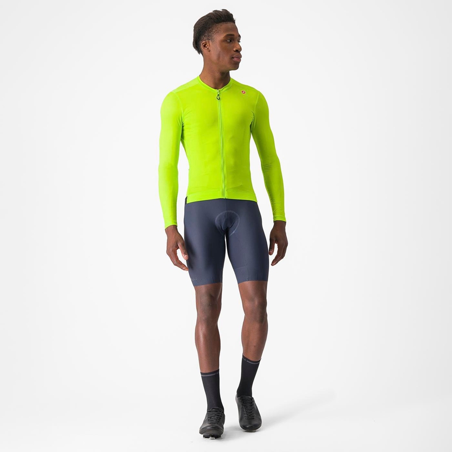 Castelli ESPRESSO LS Jersey Heren Lichtgroen Diepgroen | 315082HTN