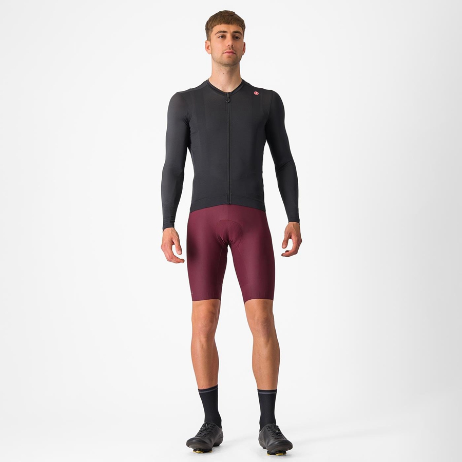 Castelli ESPRESSO LS Jersey Heren Zwart Donkergrijs | 517384DUM