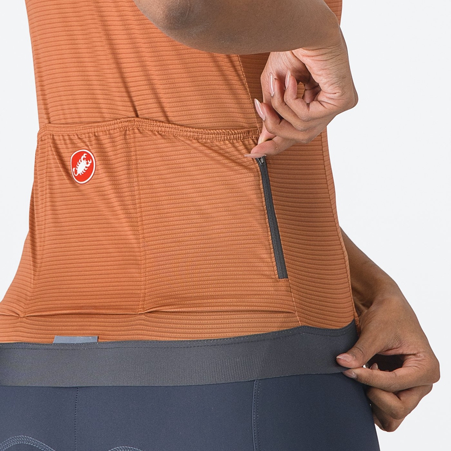 Castelli ESPRESSO W Jersey Dames Beige Donkergrijs | 061354BYH