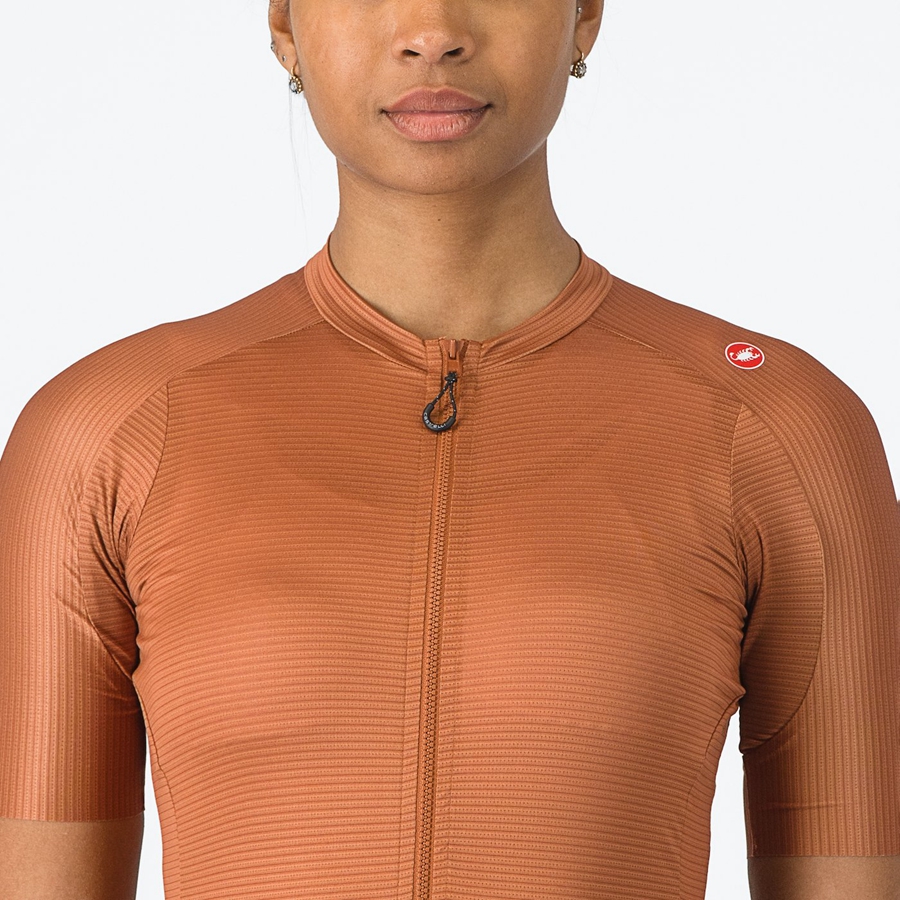 Castelli ESPRESSO W Jersey Dames Beige Donkergrijs | 061354BYH