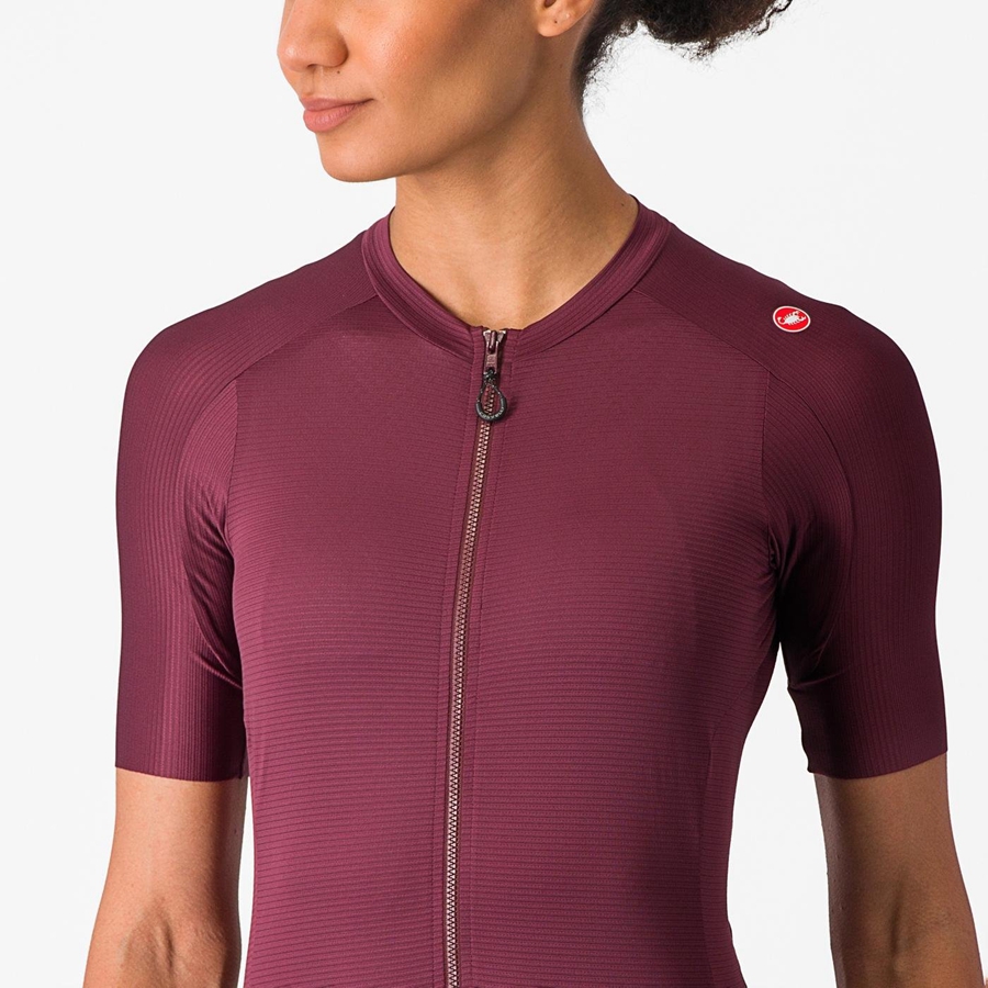 Castelli ESPRESSO W Jersey Dames Diepbordeaux Diepbordeaux | 360591VCP