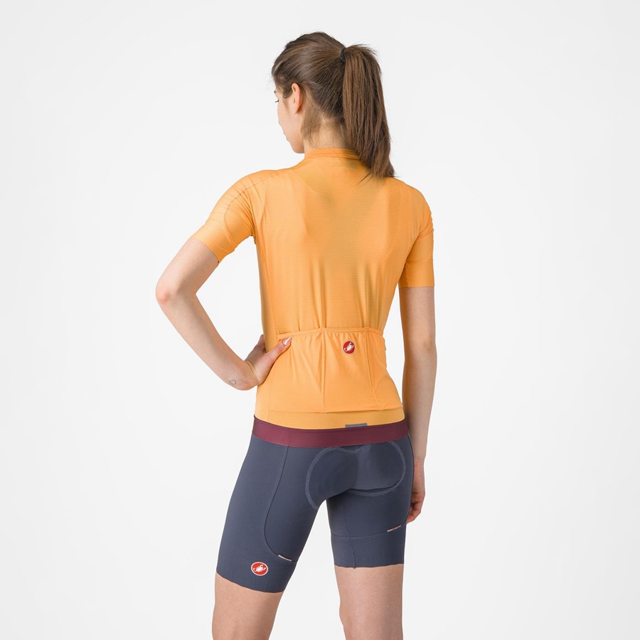 Castelli ESPRESSO W Jersey Dames Oranje Diepbordeaux | 413620GHI