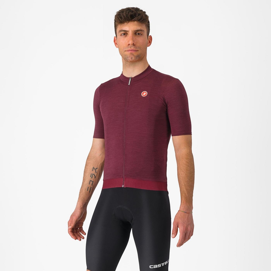 Castelli ESSENZA Jersey Heren Bordeaux | 480753KJQ