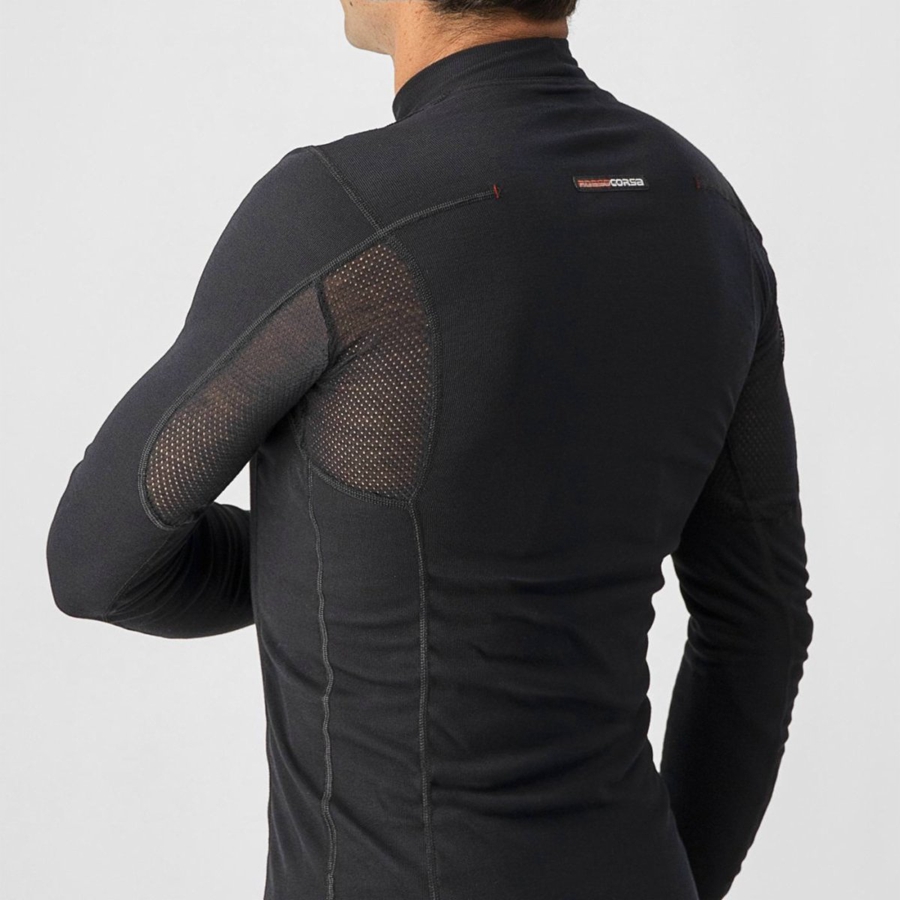 Castelli FLANDERS WARM LONG SLEEVE Basislaag Heren Zwart | 251074HPG