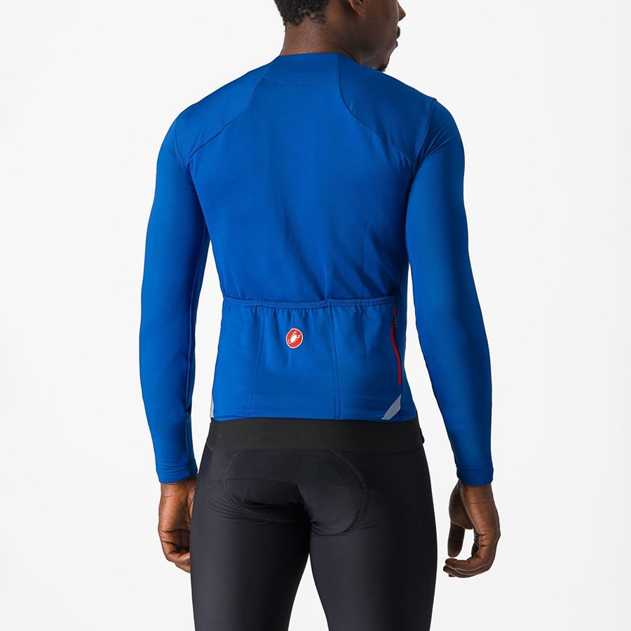 Castelli FLY LS Jersey Heren Blauw | 301275UTF