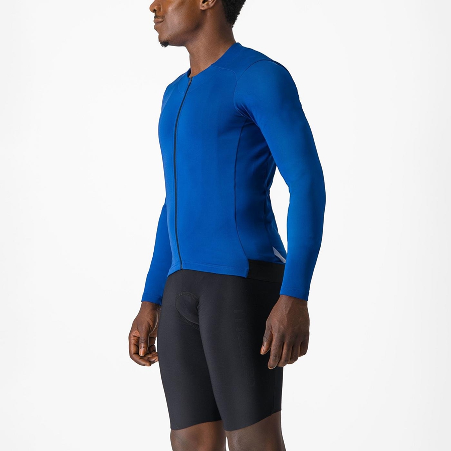 Castelli FLY LS Jersey Heren Blauw | 301275UTF