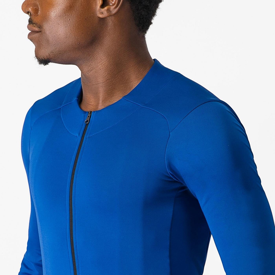 Castelli FLY LS Jersey Heren Blauw | 301275UTF