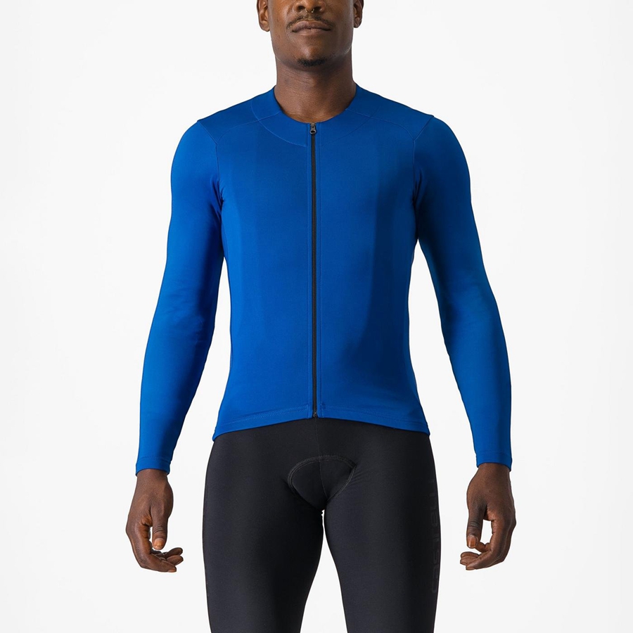 Castelli FLY LS Jersey Heren Blauw | 301275UTF