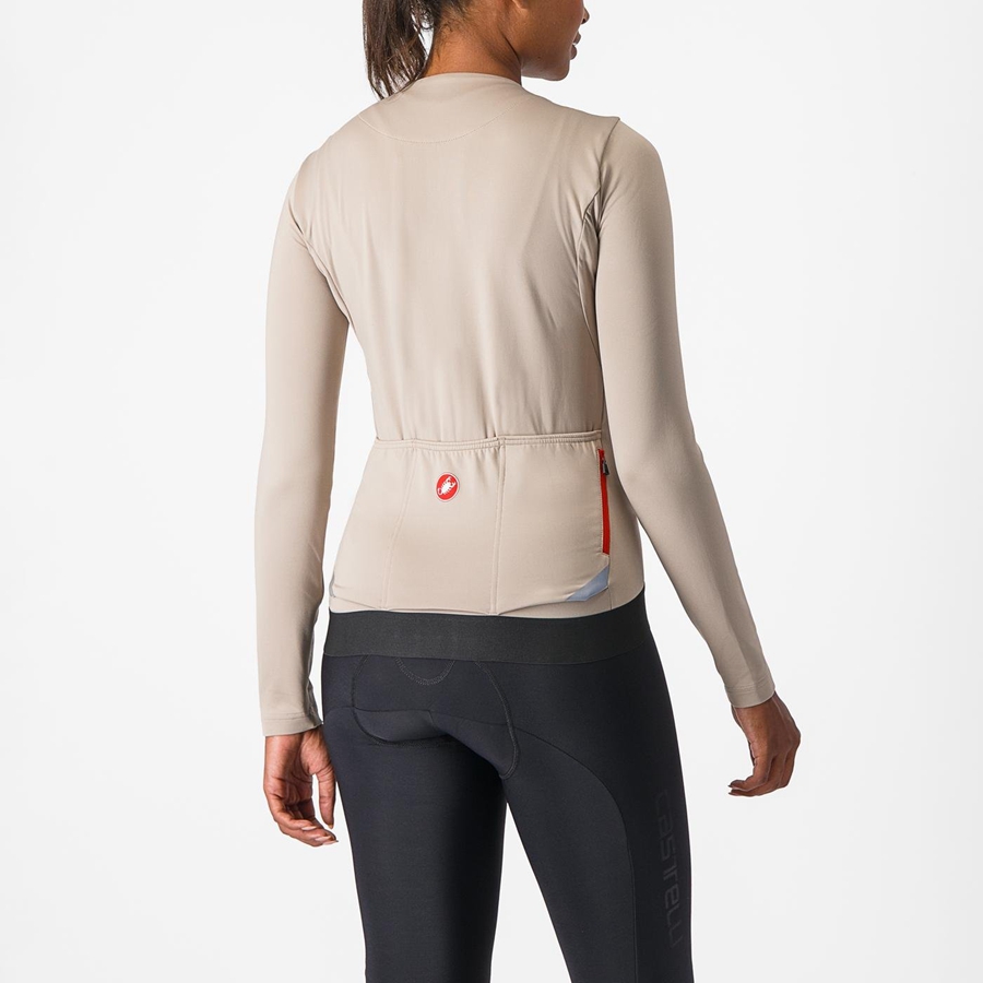 Castelli FLY LS W Jersey Dames Grijs | 386427OEA