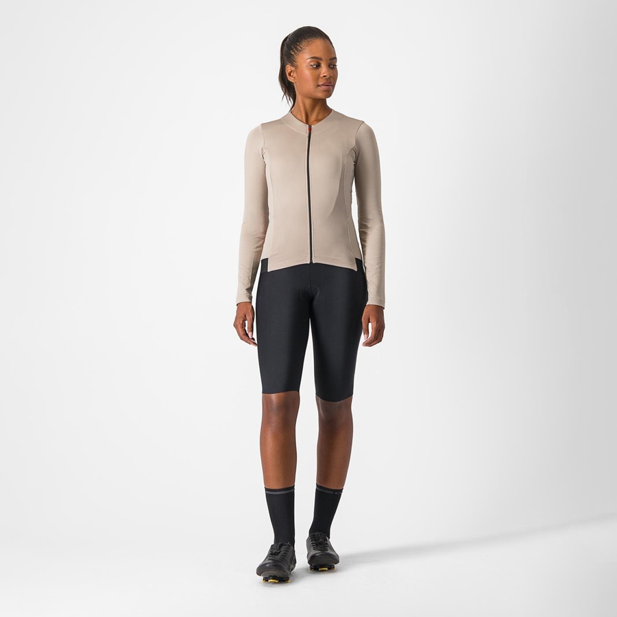 Castelli FLY LS W Jersey Dames Grijs | 386427OEA