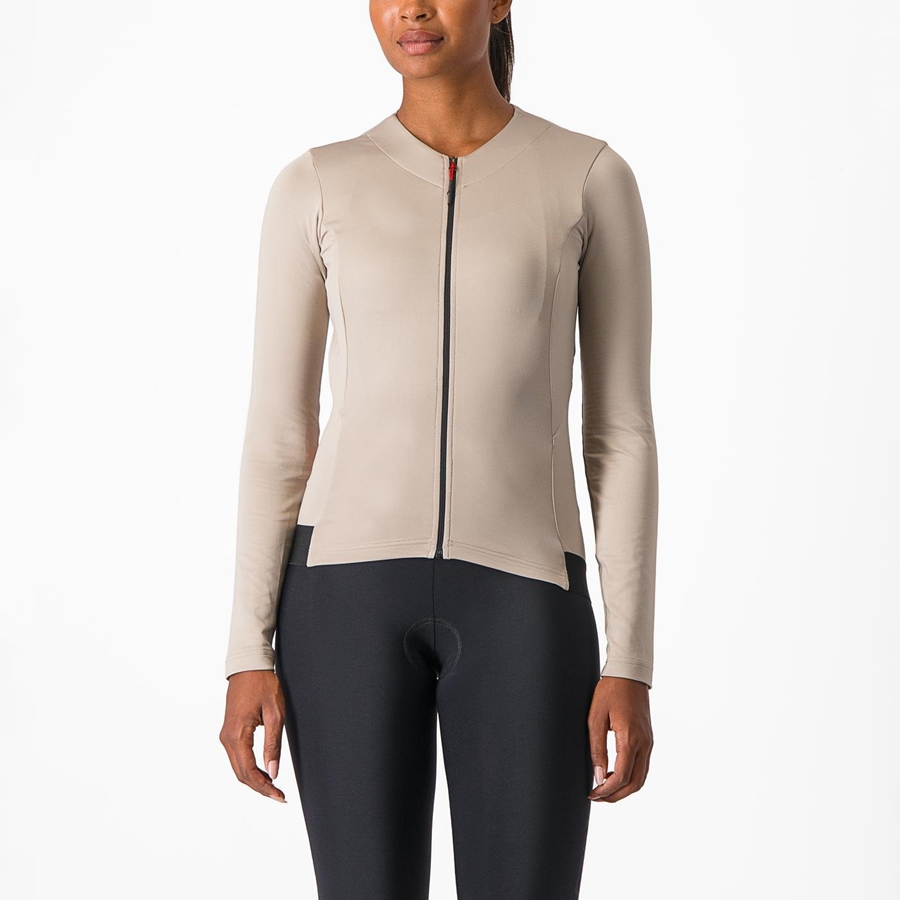 Castelli FLY LS W Jersey Dames Grijs | 386427OEA