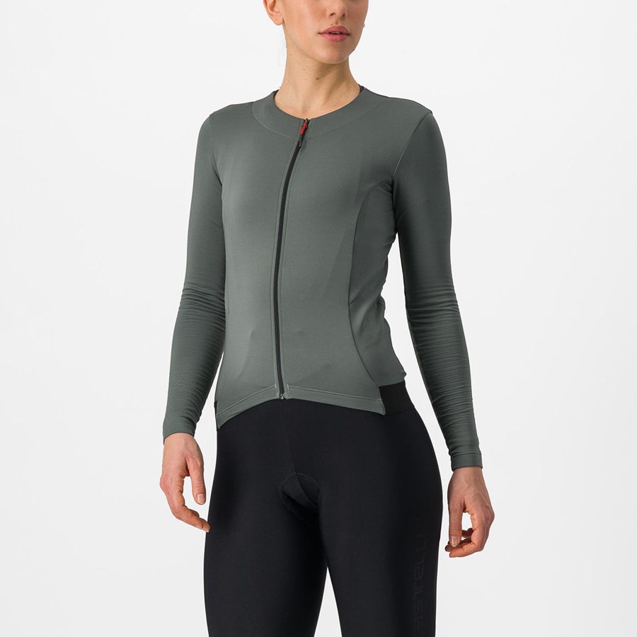 Castelli FLY LS W Jersey Dames Grijs | 405862ZGN