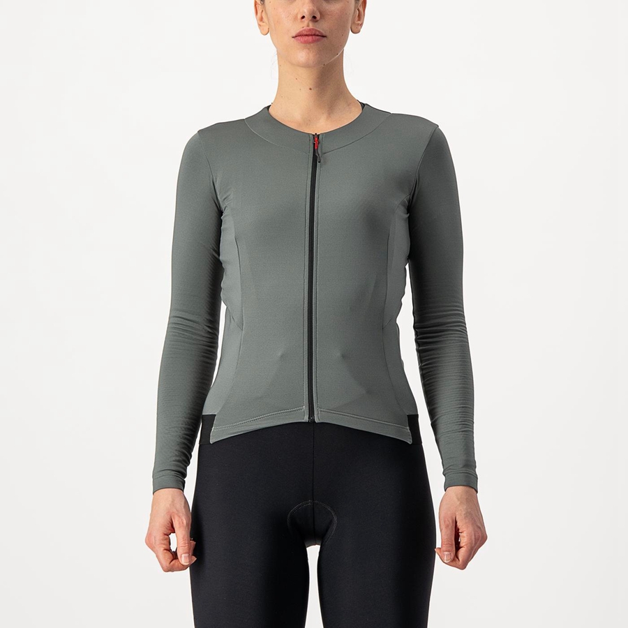 Castelli FLY LS W Jersey Dames Grijs | 405862ZGN