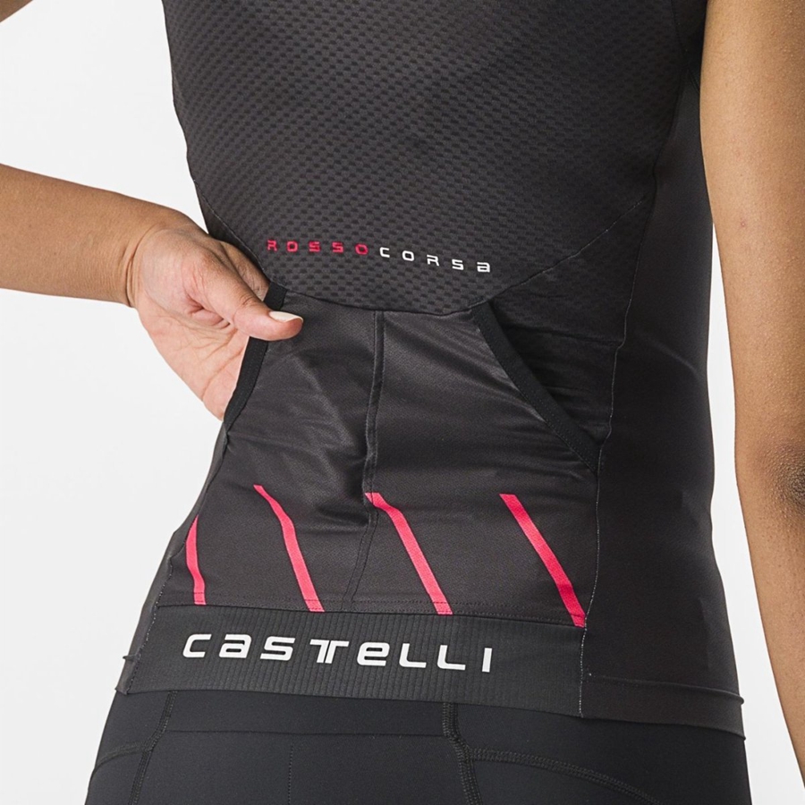 Castelli FREE 2 W TRI SINGLET Pakken Dames Zwart | 863924GMT