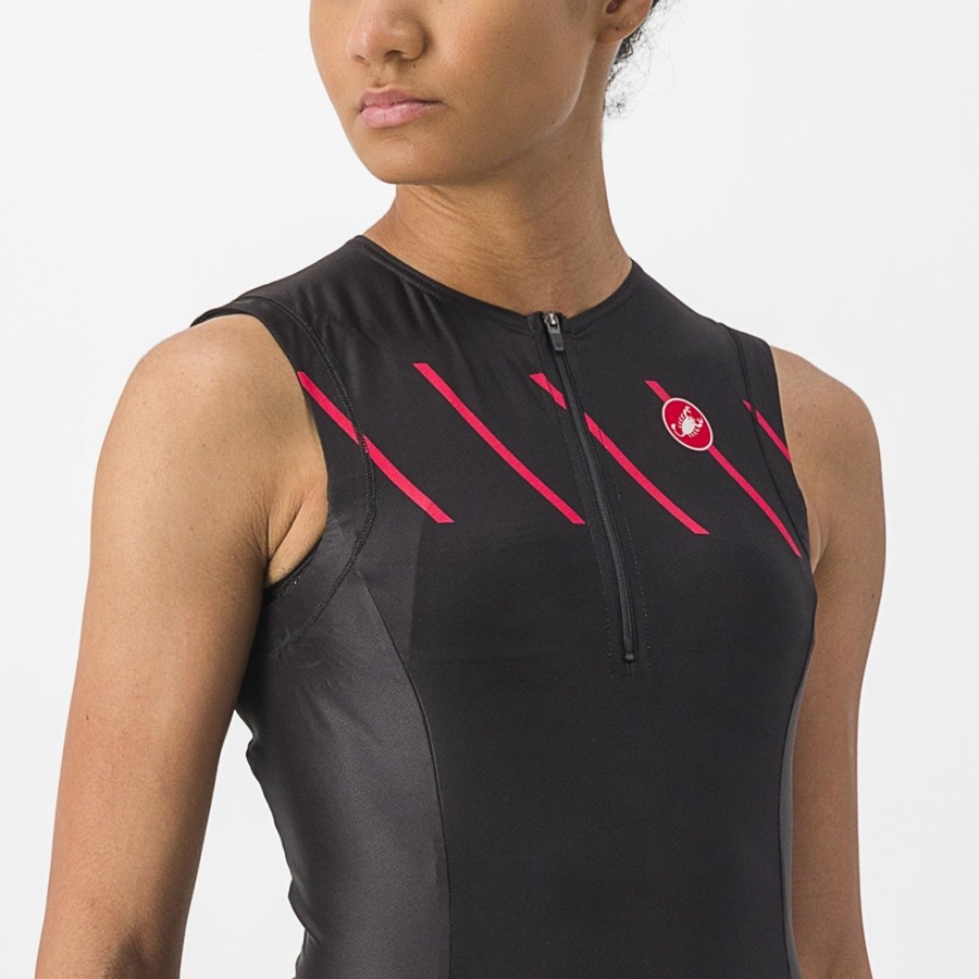 Castelli FREE 2 W TRI SINGLET Pakken Dames Zwart | 863924GMT