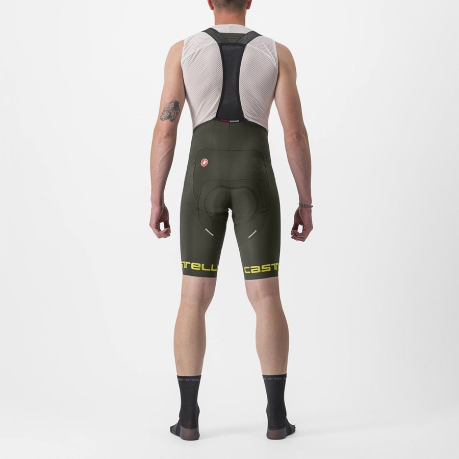 Castelli FREE AERO RC CLASSIC Korte Broek Met Slabbetje Heren Diepgroen | 095834KQC