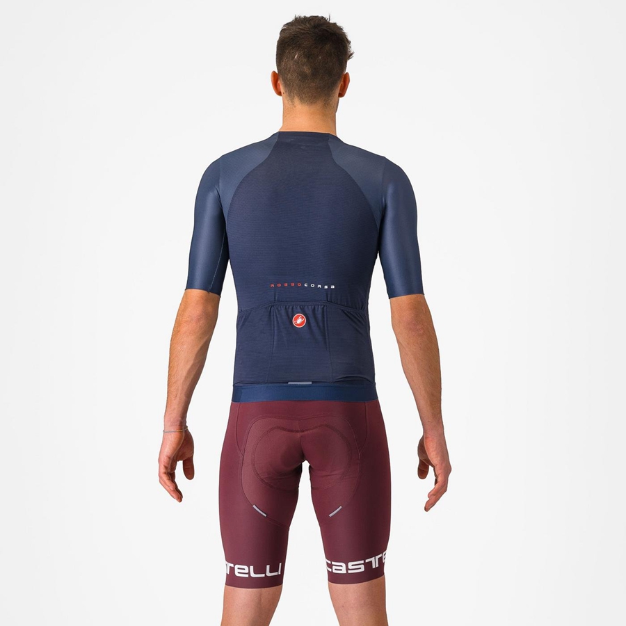 Castelli FREE AERO RC CLASSIC Korte Broek Met Slabbetje Heren Diepbordeaux Wit | 390186WTB