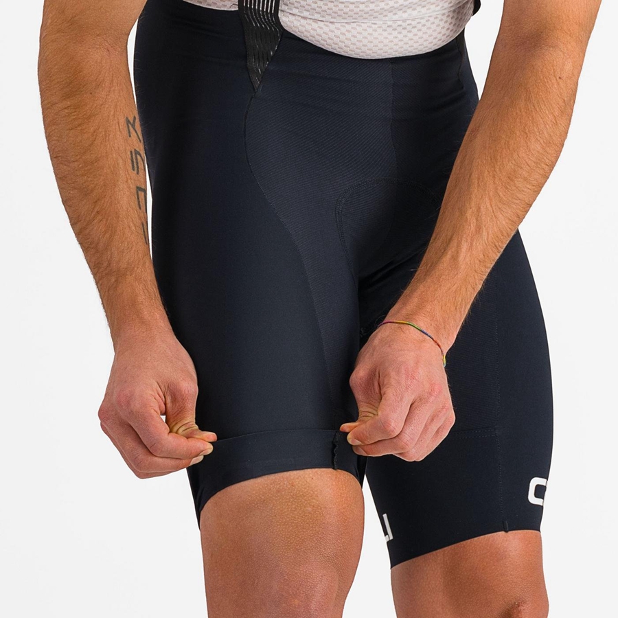 Castelli FREE AERO RC CLASSIC Korte Broek Met Slabbetje Heren Zwart Wit | 573461ESA