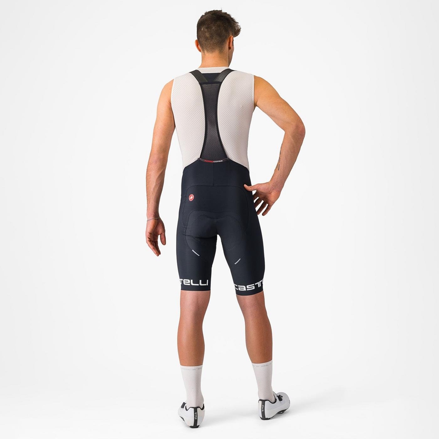 Castelli FREE AERO RC CLASSIC Korte Broek Met Slabbetje Heren Zwart Wit | 573461ESA