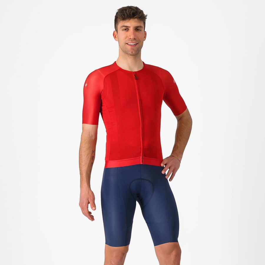 Castelli FREE AERO RC Korte Broek Met Slabbetje Heren Blauw | 368120JIS