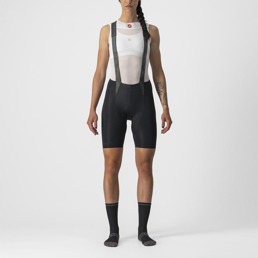 Castelli FREE AERO RC W Korte Broek Met Slabbetje Dames Zwart | 657234WBO