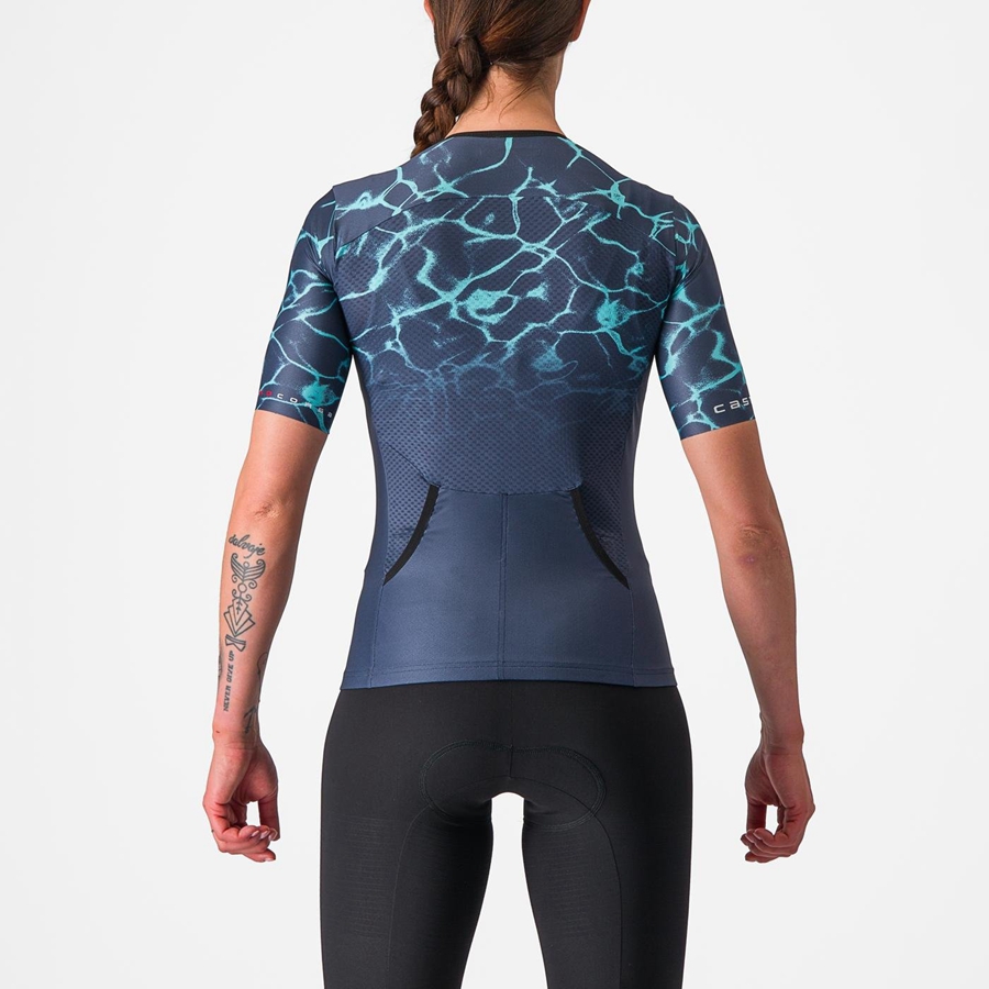 Castelli FREE SPEED 2 W RACE TOP Pakken Dames Blauw Lichtturquoise | 451980XPI