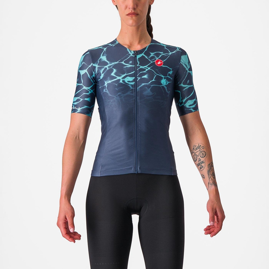 Castelli FREE SPEED 2 W RACE TOP Pakken Dames Blauw Lichtturquoise | 451980XPI