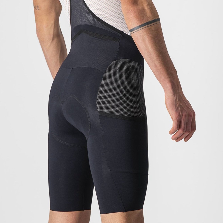 Castelli FREE UNLIMITED Korte Broek Met Slabbetje Heren Zwart | 615480HLJ